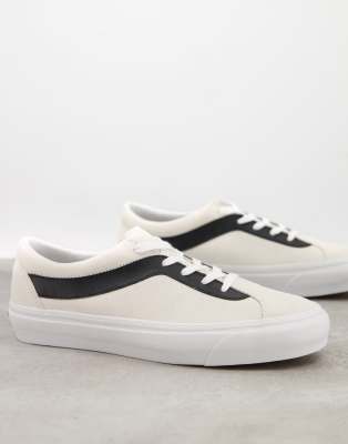 suede vans black and white