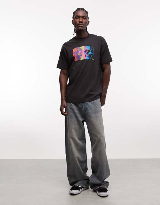 Vans Bone Head oversized graphic t-shirt in black, 2 of 5