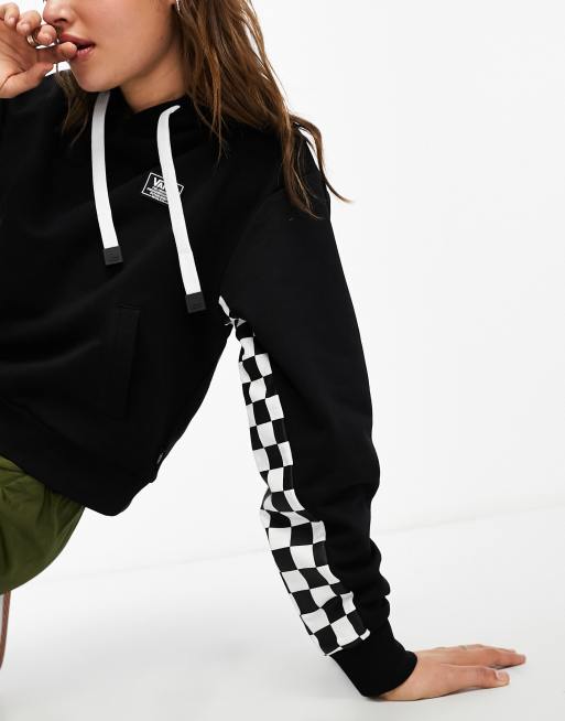 Vans – Boom Boom Check It – Czarna bluza z kapturem i wzorem w szachownicę, 4 z 4