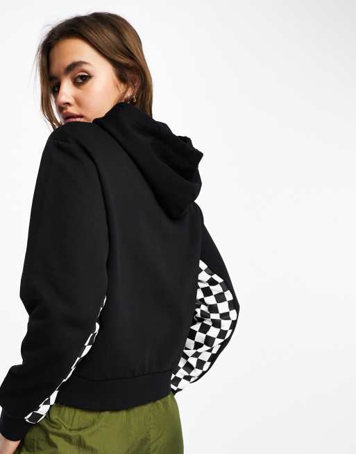 Checkered zip up outlet hoodie