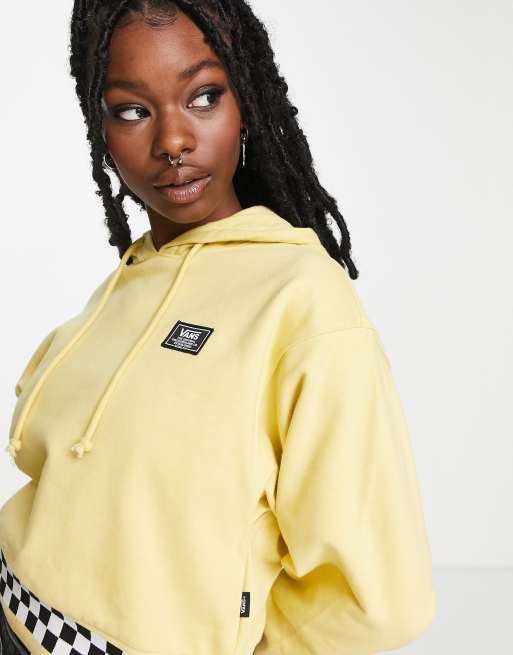 Vans Boom checker hoodie in yellow