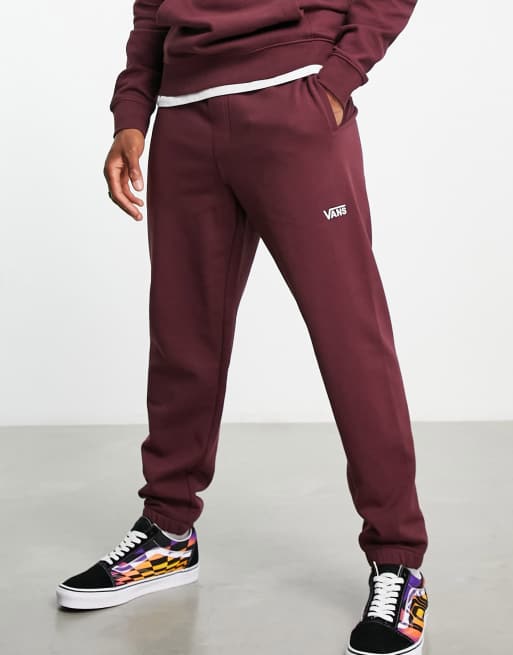 Vans Bordeaux fleece joggingbukser med lille logo