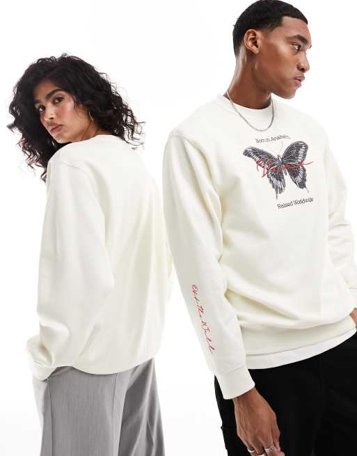  Vans born in Anaheim cream crewneck