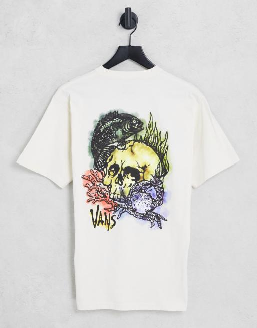 Vans Bottom Feeder back print t-shirt in cream 