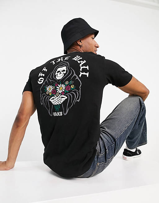 T-Shirts & Vests Vans Bouquet Reaper back print t-shirt in black 