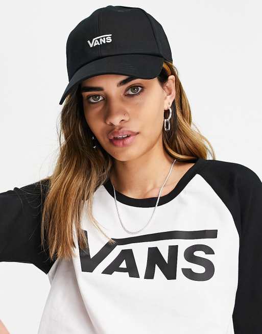 Vans bow back hat in black ASOS