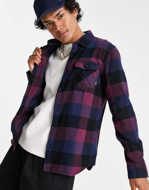 Vans flannel shirt in dress blues | ASOS