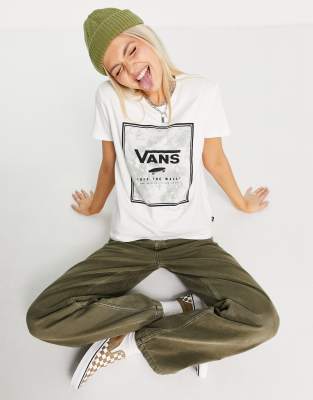 Vans Boxed In Bleach Tshirt In White ModeSens