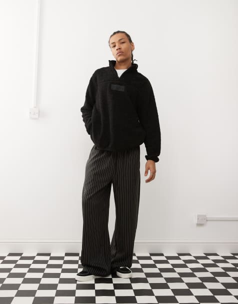Vans boxed sherpa 1/4 fleece in black - view 1