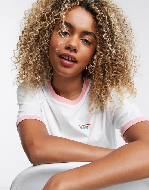 Vans Boxy cropped t-shirt in white