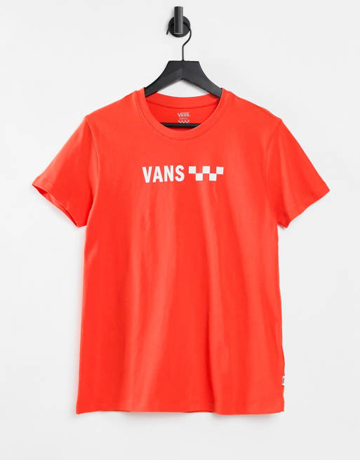 Vans brand striper bf tshirt in orange