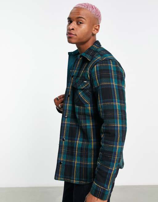 Vans brickett shirt jacket in black