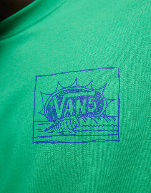 Vans – Bright Day – Zielony T-shirt z nadrukiem na plecach, 5 z 5