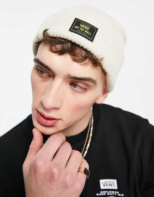 Vans Bruckner cuff beanie in off white | ASOS