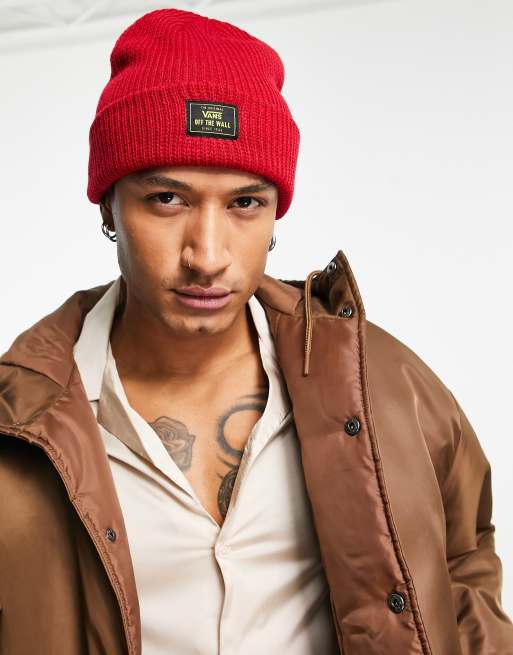 Vans Bruncker Cuff beanie in red