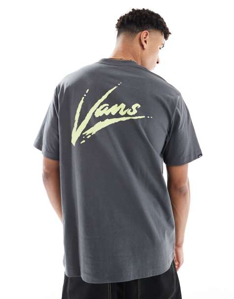 Vans Brush script loose short sleeves in asphalt/shadow lime - view 1