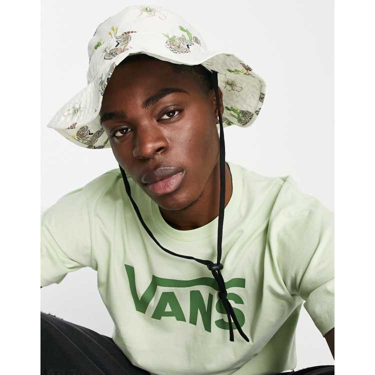 Vans bucket hat with snake print in off white ASOS