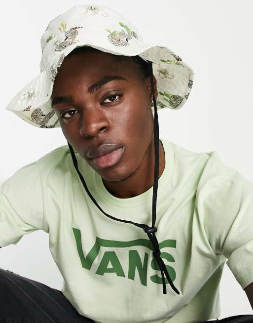 Vans bucket hat with snake print in off white | ASOS