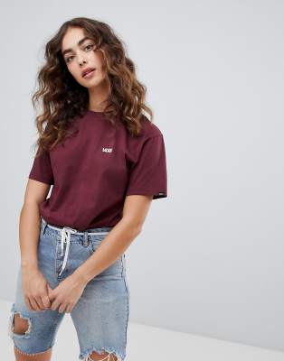 vans t shirt burgundy