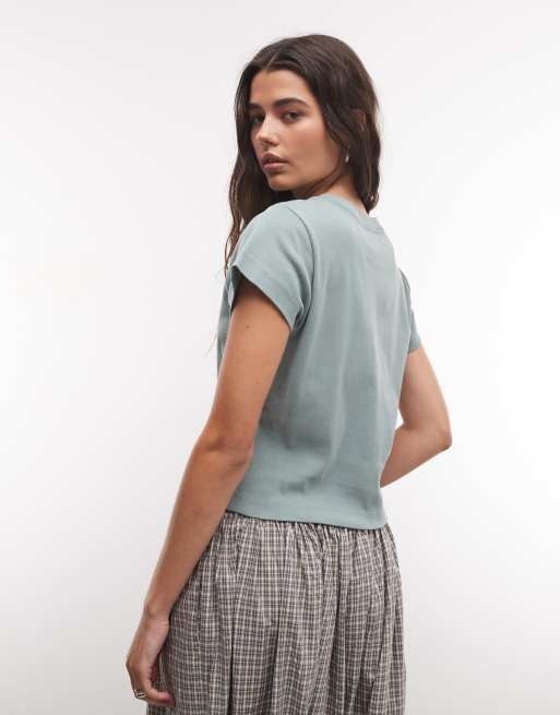 Vans Cameron short sleeve t-shirt in medium green, 4 of 4