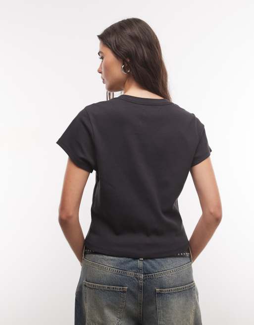 Vans Cameron T-Shirt mit kurzen Ärmeln in Schwarz, 4 von 4