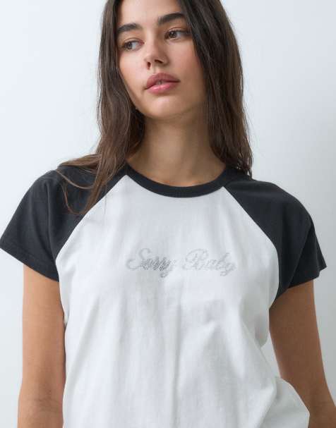 Vans camiseta raglán de manga corta adornada en blanco - view 1