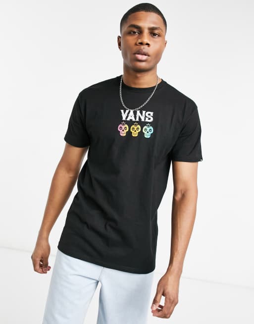 Vans Candy Skull t shirt in black