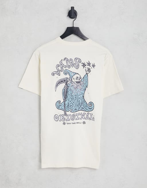 Vans Casting back print t-shirt in cream