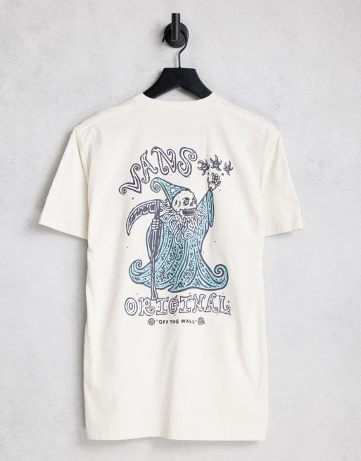Vans - Casting - T-shirt met print op de achterkant in crème