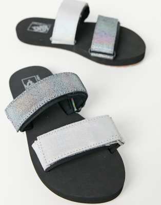 vans iridescent slides