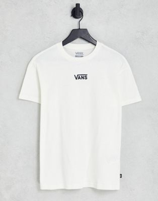 Vans center chest long sleeve top in off-white