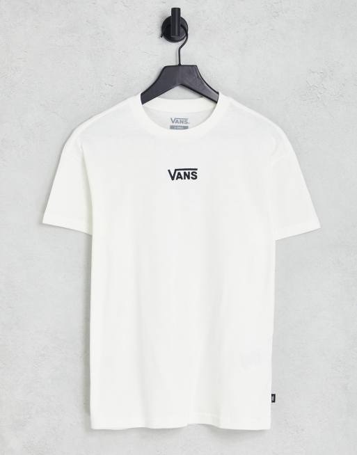 Vans center chest long sleeve top in off-white 