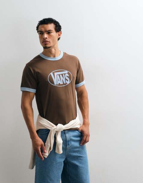 Vans Center Chest Ringer T-shirt i brun - view 1