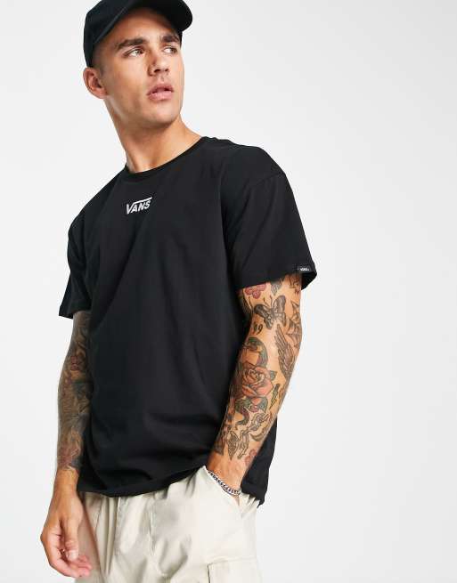 Vans - Center - T-shirt à col V - Noir 