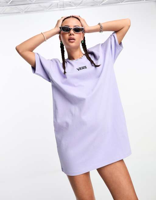 Vans – Center V – Liliowa sukienka T-shirtowa