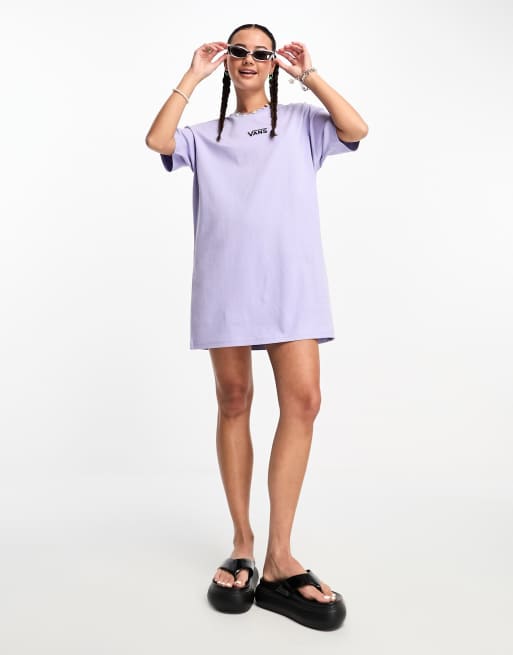 Vans – Center V – Liliowa sukienka T-shirtowa, 3 z 4