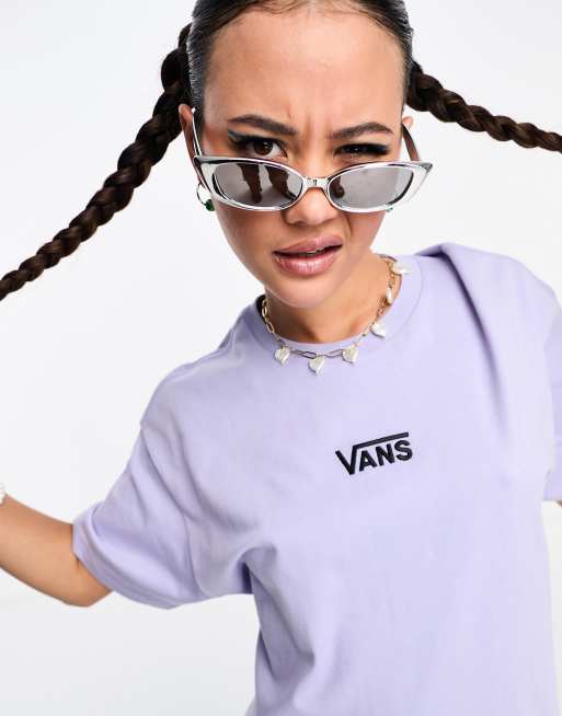 Vans – Center V – Liliowa sukienka T-shirtowa, 4 z 4