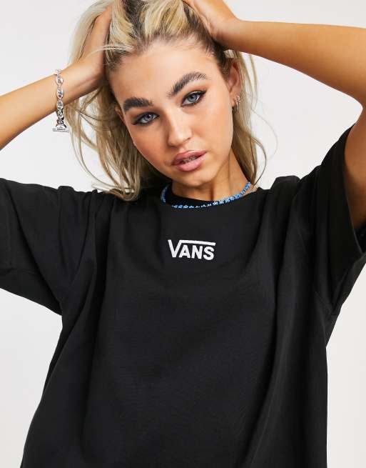 in | V Vans black ASOS t-shirt dress Center