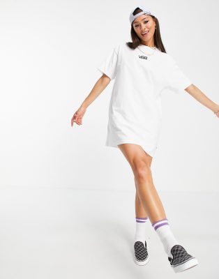 Vans Center V t-shirt dress in white