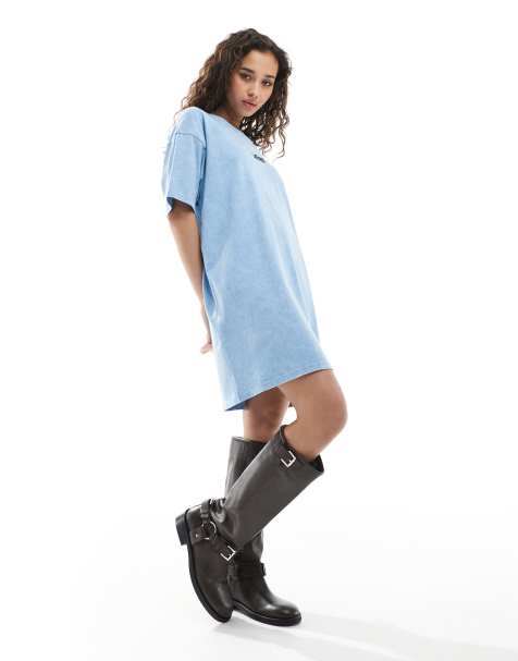 Vans Center vee wash tee dress in heritage blue - view 1