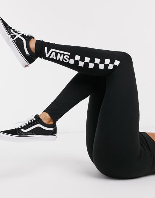 Vans Chalkboard Classic Black Leggings Girls Size Large NWT!