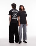 [Vans] Vans Chaos graphic back print t-shirt in black S Black