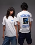 [Vans] Vans chaos graphic back print t-shirt in white XS WHITE
