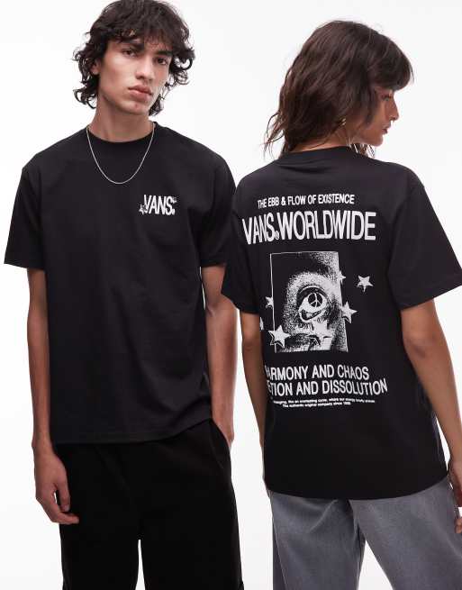 Vans Chaos T-shirt nera con grafica stampata sul retro ASOS