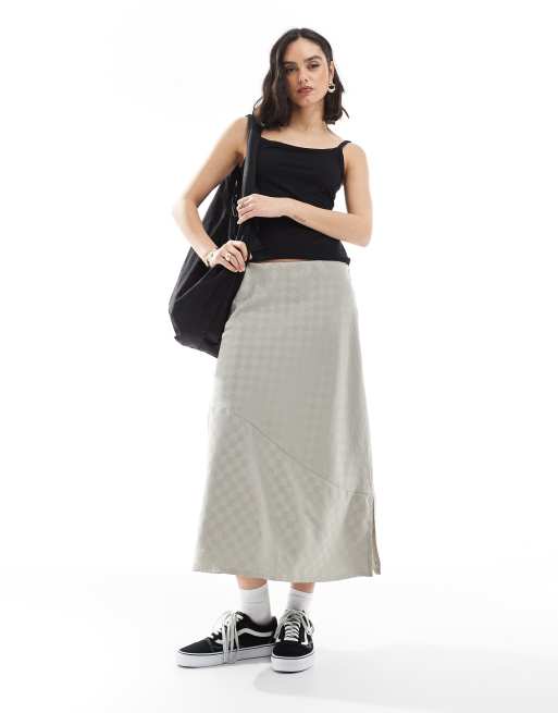 Vans - Charmeuse Diana - Gonna a colonna color nebbia londinese