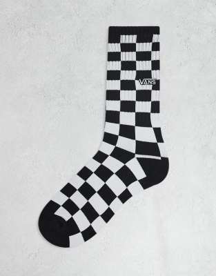 Vans - Chaussettes à motif damier - Noir et blanc
