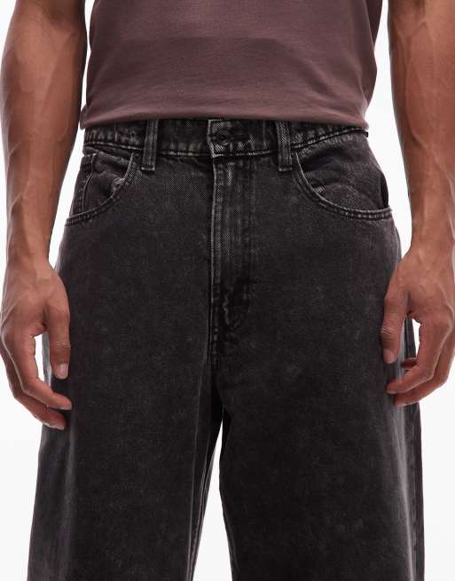 Vans check-5 baggy denim jeans in washed black, 5 of 5