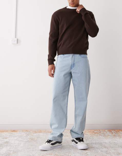 Vans – Check-5 – Locker geschnittene Hose in ausgeblichenem Jeansblau - view 1