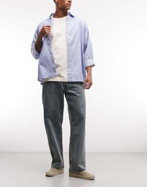Vans Check-5 loose denim pant pants medium blue in dirty wash