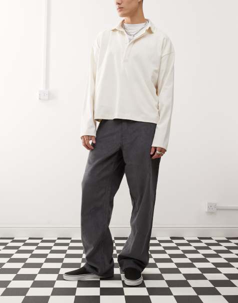 Vans Check-5 loose fit corduroy chino pants in dark grey - view 1